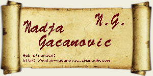 Nadja Gačanović vizit kartica